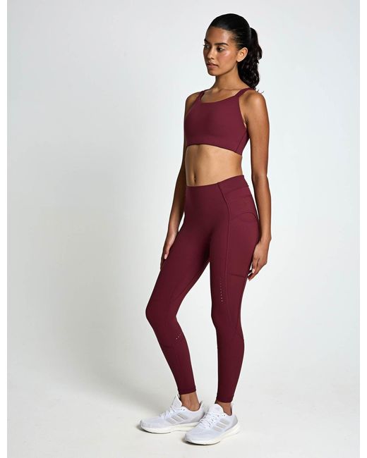 Sweaty Betty Red Women's Runner's High Power 7/8 leggings