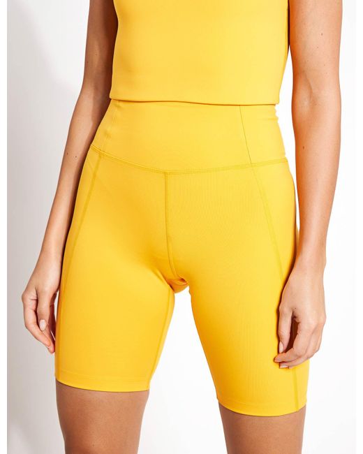 GIRLFRIEND COLLECTIVE Yellow High Waisted Bike Short