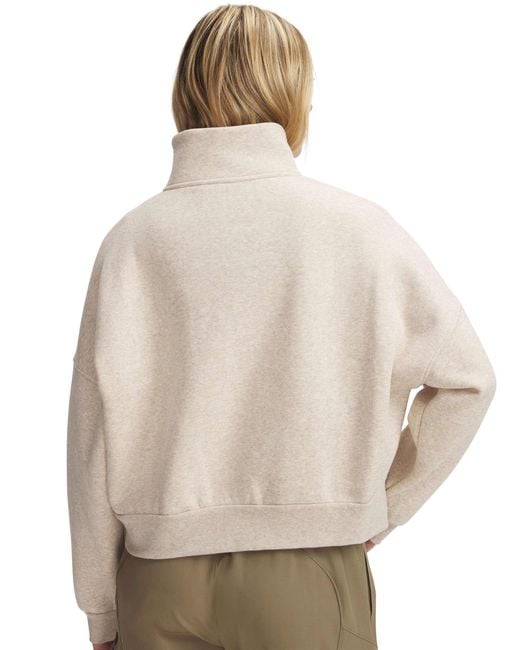 Under Armour Natural Women's Icon Fleece Oversized 1/2 Zip