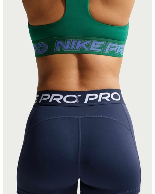 Nike Blue Women's Pro 3" Biker Shorts