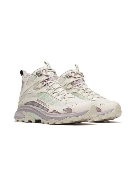 Merrell White Women's Moab Speed 2 Mid Gore-tex Hiking Shoes