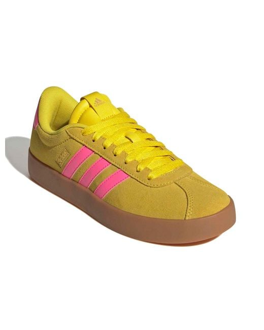 Adidas Yellow Women's Vl Court 3.0 Shoes