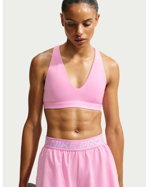 Nike Red Women's Indy Strappy Light Support Sports Bra