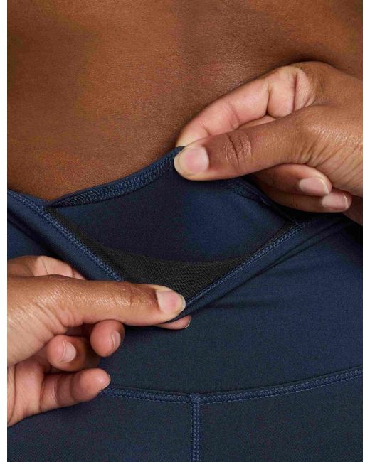Nike Blue Women's One Seamless Front High Waisted leggings