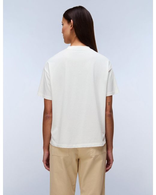 Napapijri White Women's Aurora Short Sleeve T-shirt