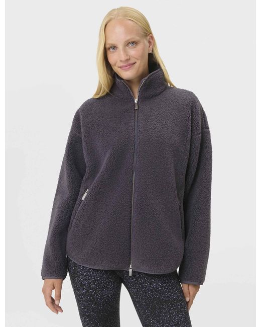 Sweaty Betty Blue Women's Plush Textured Zip Up Fleece