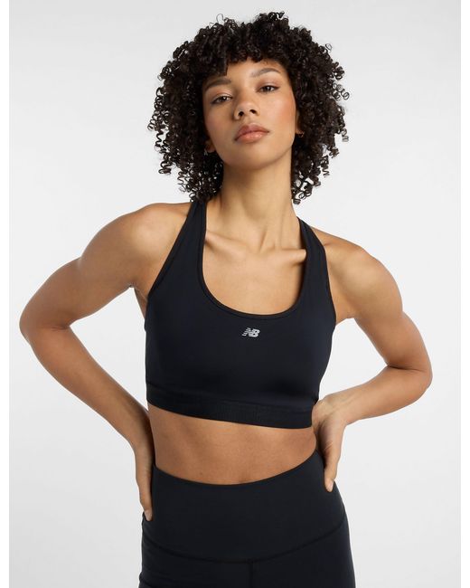 New Balance Blue Women's Nb Essential Run High Support Sports Bra