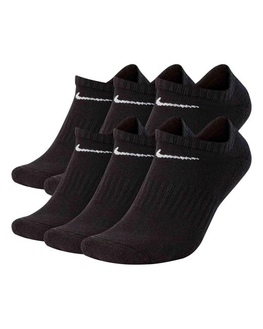 Nike Black Women's Everyday Cushioned Training No-show Socks (6 Pairs)