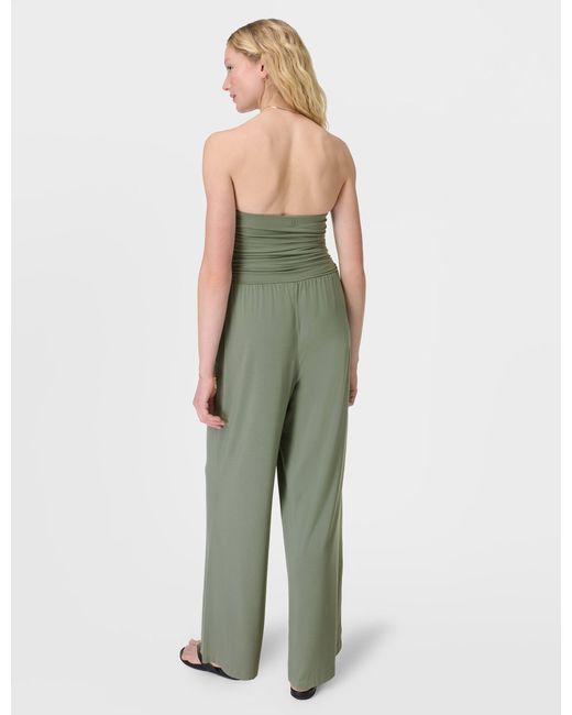 Sweaty Betty Green Women's Modal Wide Leg Jumpsuit