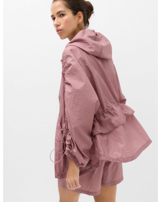 GOODMOVE Pink Women's Stormwear Shimmer Lightweight Hooded Jacket