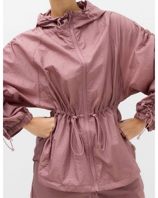 GOODMOVE Pink Women's Stormwear Shimmer Lightweight Hooded Jacket