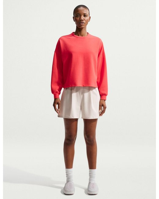 Nike Red Women's 24.7 Impossiblysoft Dri-fit Oversized Top