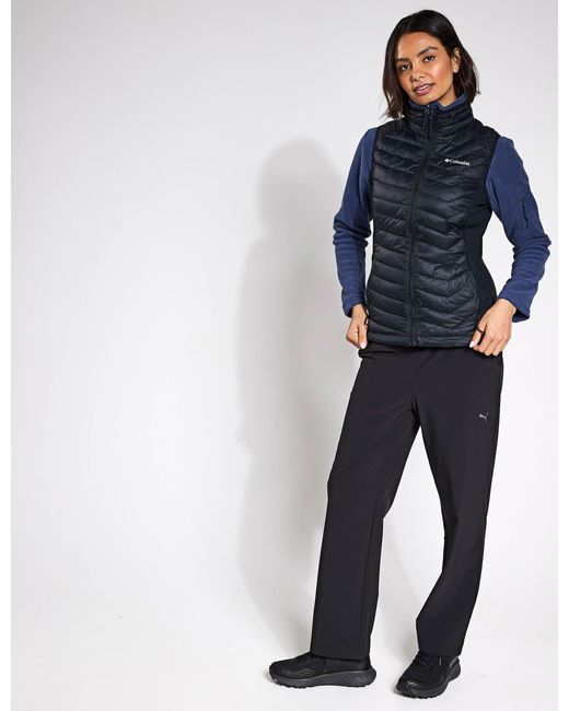 Columbia Blue Women's Powder Pass Ii Hybrid Puffer Gilet