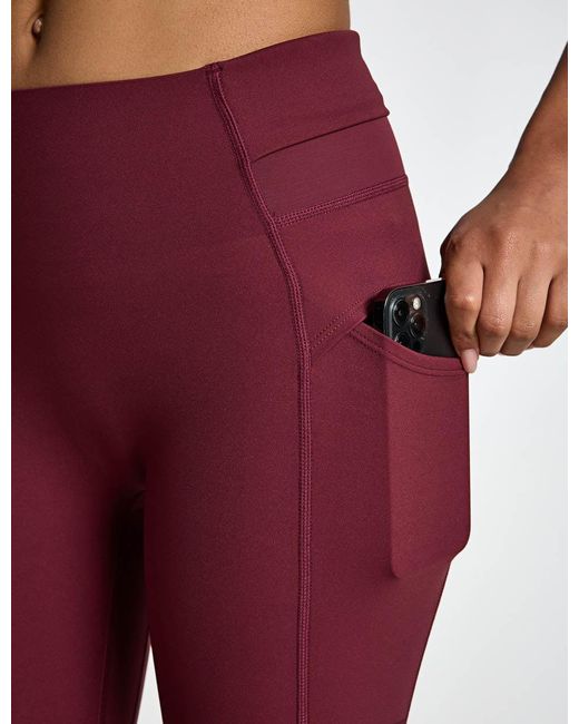 Sweaty Betty Red Women's Runner's High Power 7/8 leggings