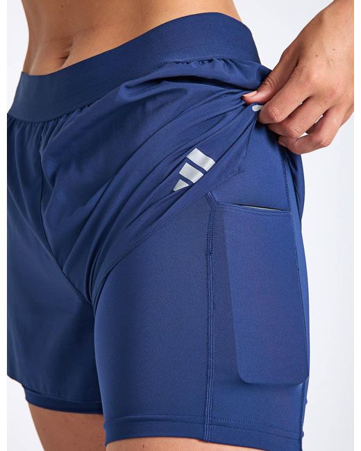 Adidas Blue Women's Adi365 Running Essentials 2in1 Shorts