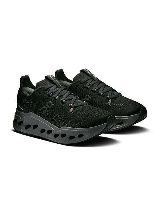 On Shoes Black Women's Cloudsurfer Max Running Shoes -- /eclipse