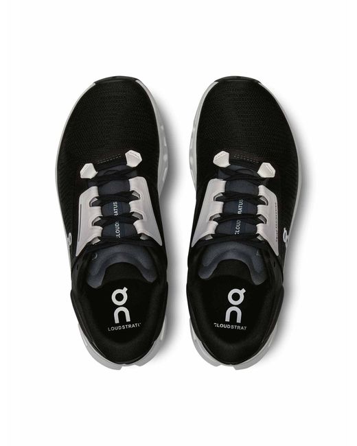 On Shoes Black Women's Cloudstratus 3 Road Running Shoes