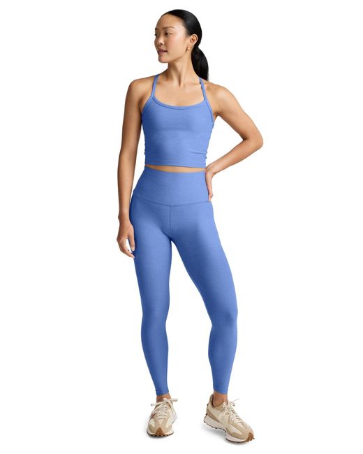 Beyond Yoga Blue Women's Spacedye Slim Racerback Cropped Tank