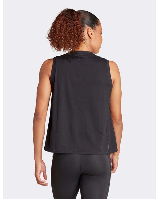 Adidas Blue Women's Train Essentials Big Performance Logo Training Tank Top