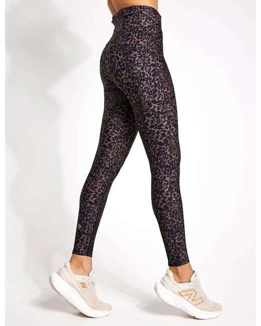 GOODMOVE Go Move Printed High Waisted Gym leggings in Black