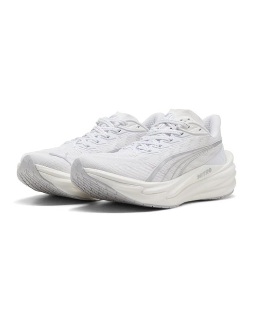 PUMA White Women's Deviate Nitro 4 Running Shoes