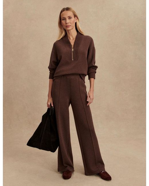 Varley Brown Women's Sally Half Zip Sweat