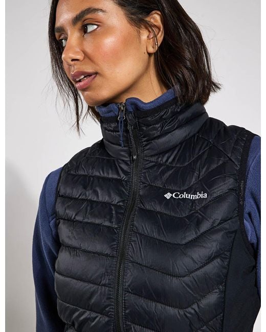 Columbia Blue Women's Powder Pass Ii Hybrid Puffer Gilet