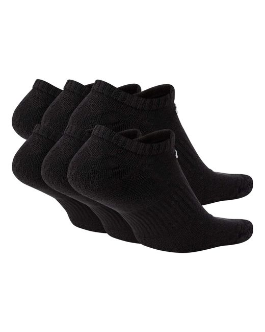 Nike Black Women's Everyday Cushioned Training No-show Socks (6 Pairs)