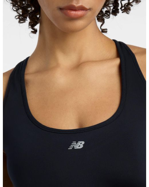 New Balance Blue Women's Nb Essential Run High Support Sports Bra