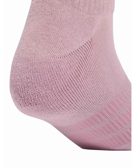 Adidas Pink Women's Cushioned Sportswear Ankle Socks 3 Pair Pack