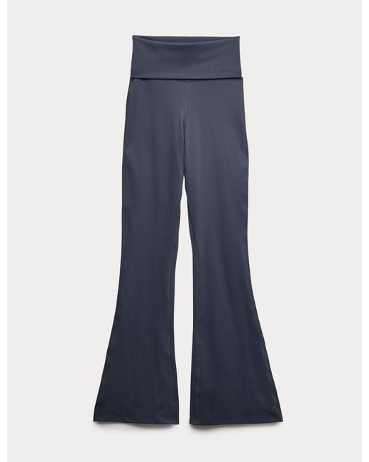 GOODMOVE Blue Women's Go Balance Foldover Waist Flared leggings