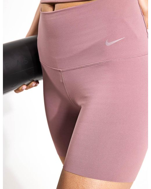 Nike Pink Zenvy High Waisted 5" Biker Shorts