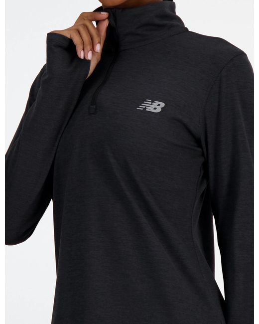 New Balance Blue Women's Sport Essentials Space Dye 1/4 Zip