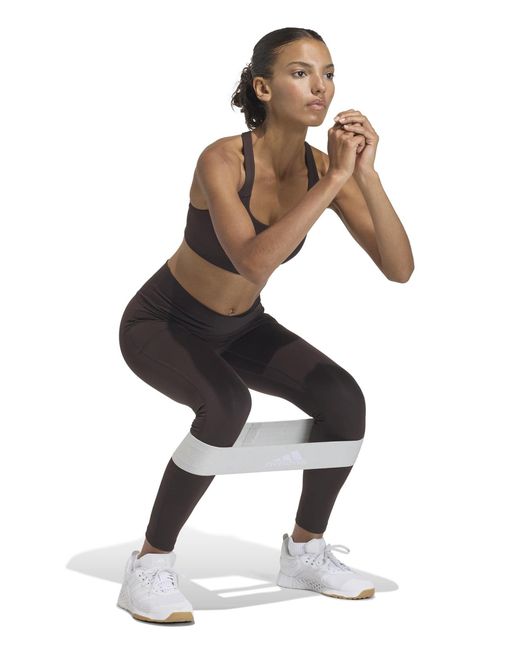 Adidas Black Women's 3 Stripes Studio All Me 7/8 X-over leggings