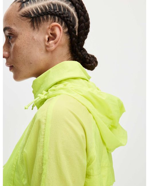 GOODMOVE Green Women's Stormwear Hooded Zip Up Running Jacket
