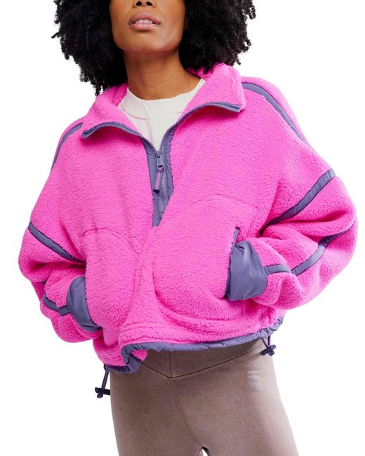 Fp Movement Pink Women's Mountain High 1/2 Zip Fleece