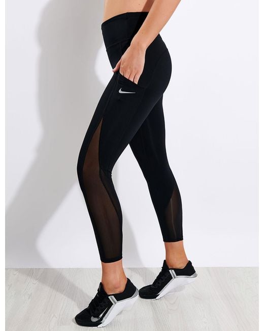 Nike Epic Luxe Cool 7/8 Pocket Leggings in Black | Lyst