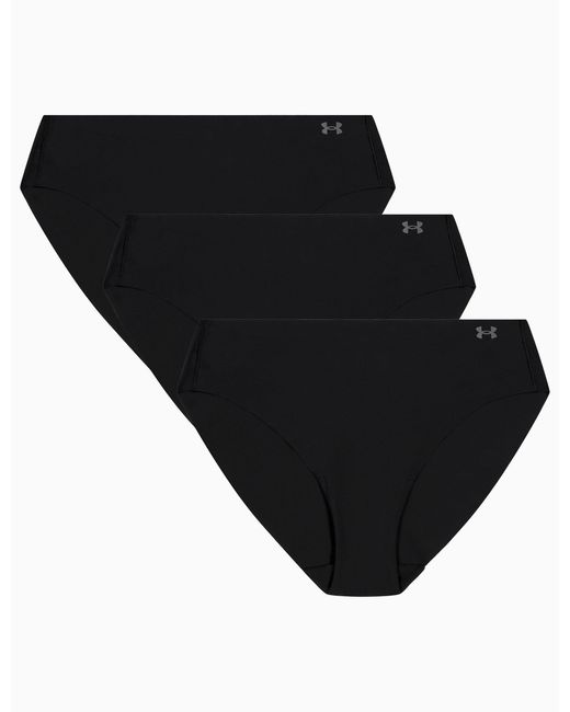 Under Armour Black Women's Pure Stretch 3-pack No Show Bikini