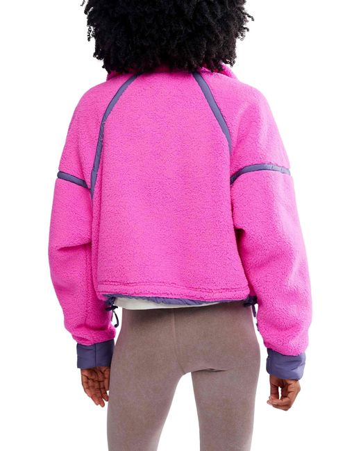 Fp Movement Pink Women's Mountain High 1/2 Zip Fleece