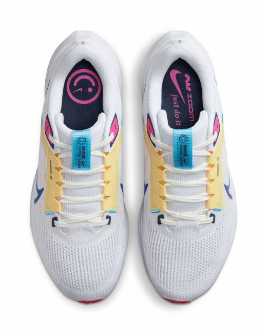 Nike White Pegasus 40 Shoes