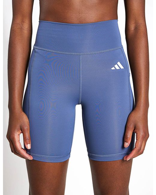Adidas Blue Optime 7-inch leggings