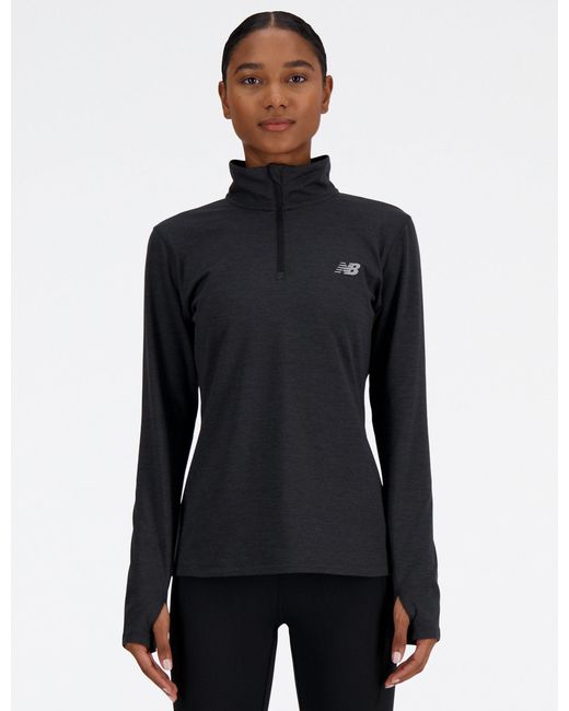 New Balance Blue Women's Sport Essentials Space Dye 1/4 Zip
