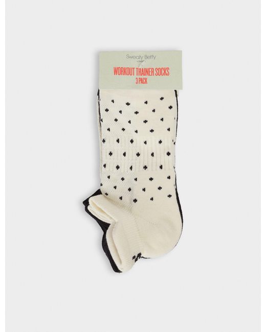 Sweaty Betty Black Women's Workout Trainer Socks 3 Pack