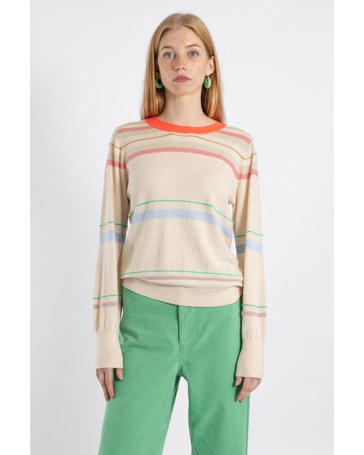 Bellerose Cotton Gopsy Knit in Stripe a (Green) | Lyst