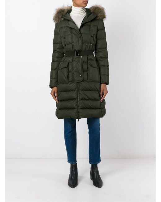 Moncler Khloe Furtrimmed Quilted Down Jacket in Green Lyst