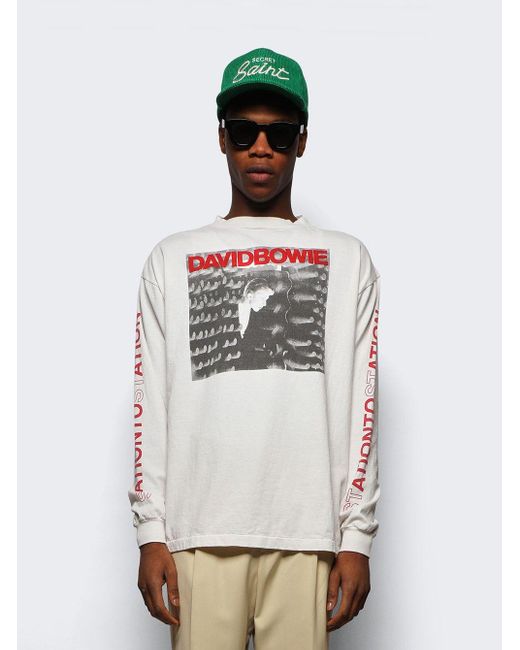 Saint Michael X David Bowie Station White Tee in Gray for Men | Lyst