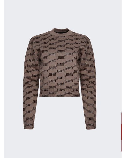 balenciaga sweater mens brown