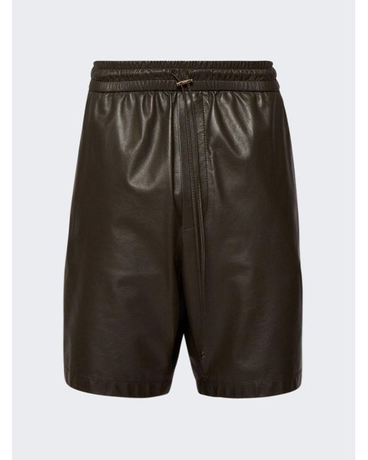 Amiri Vegan Leather Basketball Shorts in Gray for Men Lyst