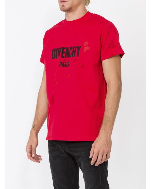 Givenchy Cotton Destroy Effect T-shirt 