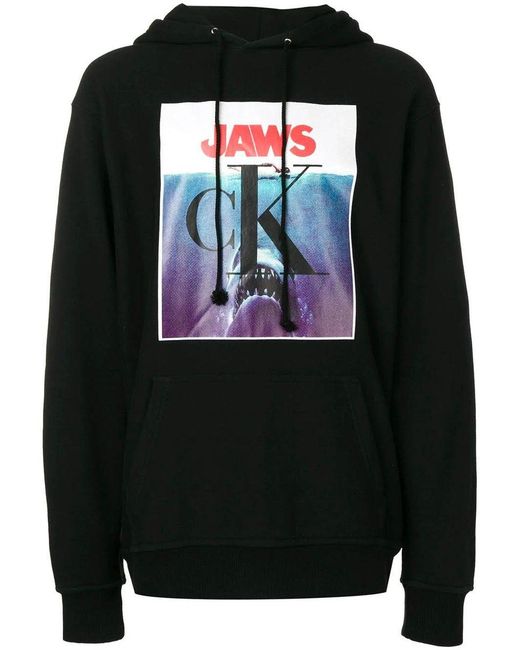 CALVIN KLEIN 205W39NYC Black Jaws Graphic Hoodie for men